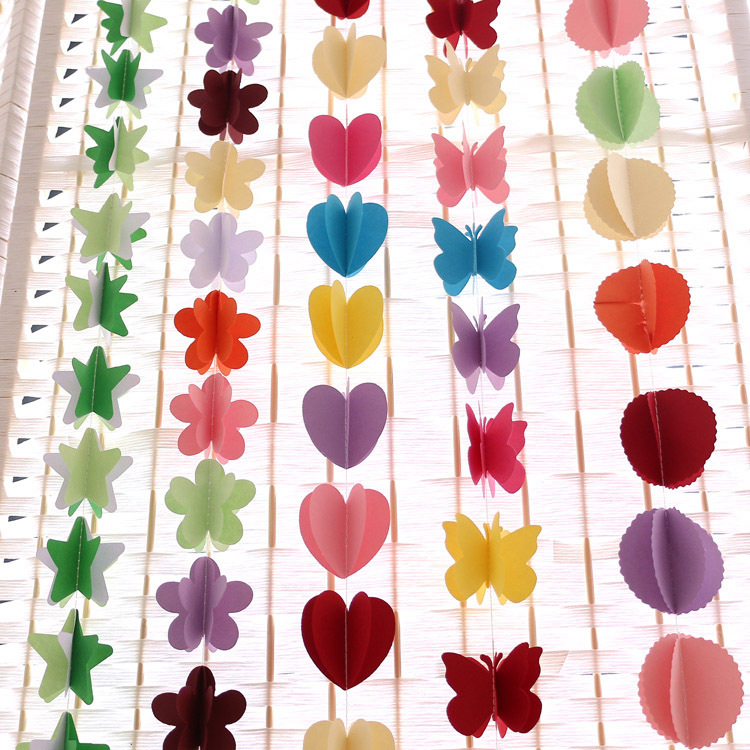 Paper Flower Garland for Wedding Party Birthday Decorations