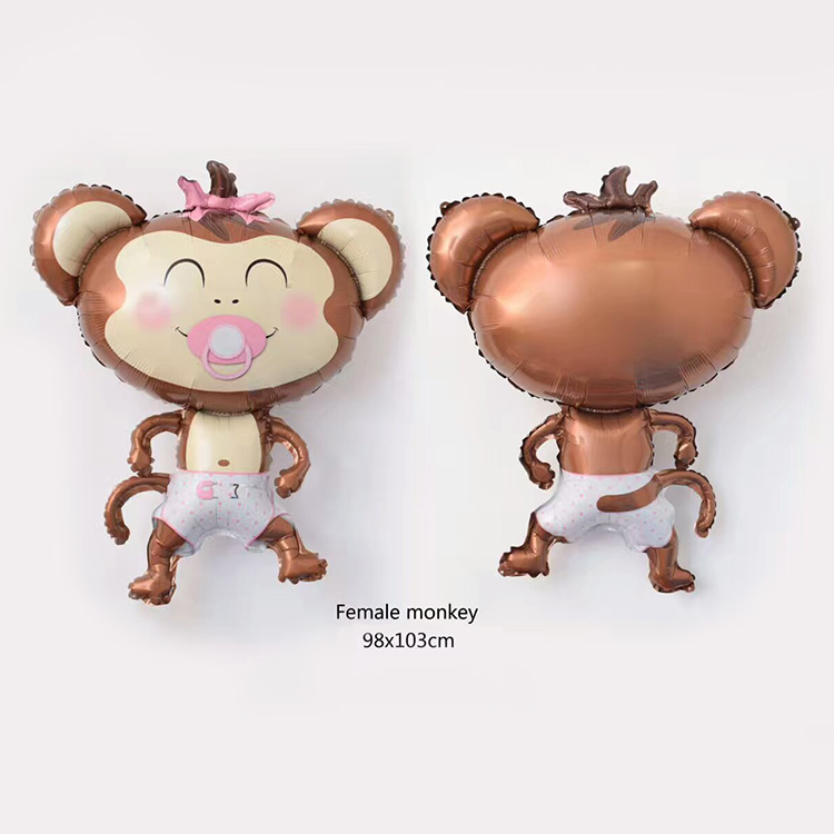 Baby shower party decoration Cartoon nipple Moneky helium foil balloons