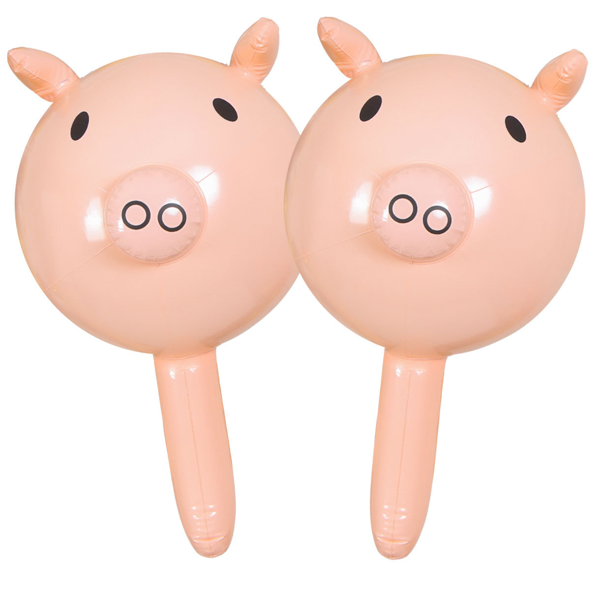 Kids Toy Cute Animal Head Balloons Hand Hold PVC Pig Head Balloons