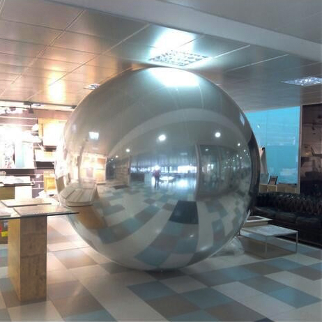 Shopping Mall Gold Silver 0.5M-5M Giant Inflatable PVC Mirror Balls For Party Event Decoration